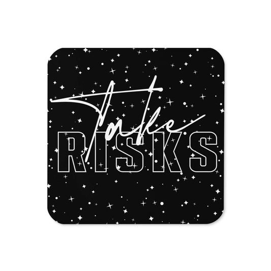 Take Risks Cork-Back Coaster