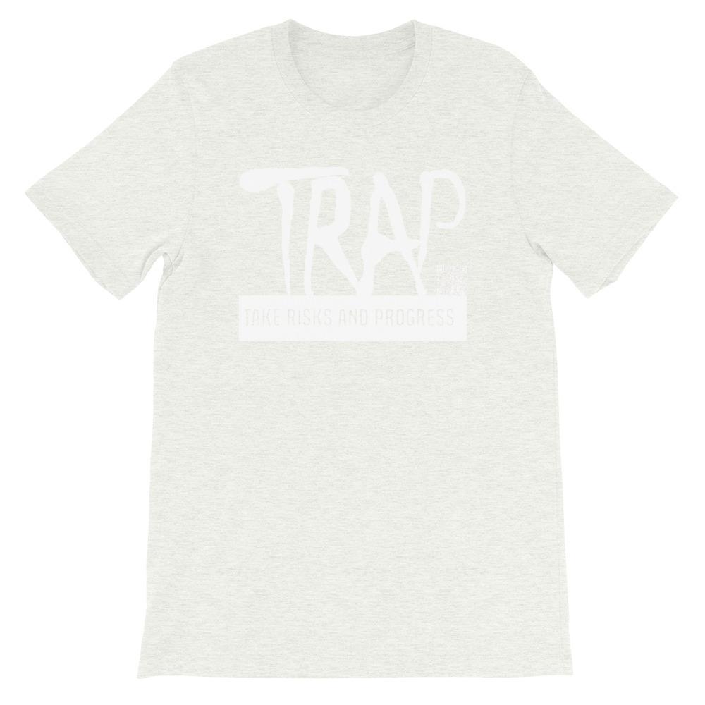 Take Risks And Progress Logo Tee (White)