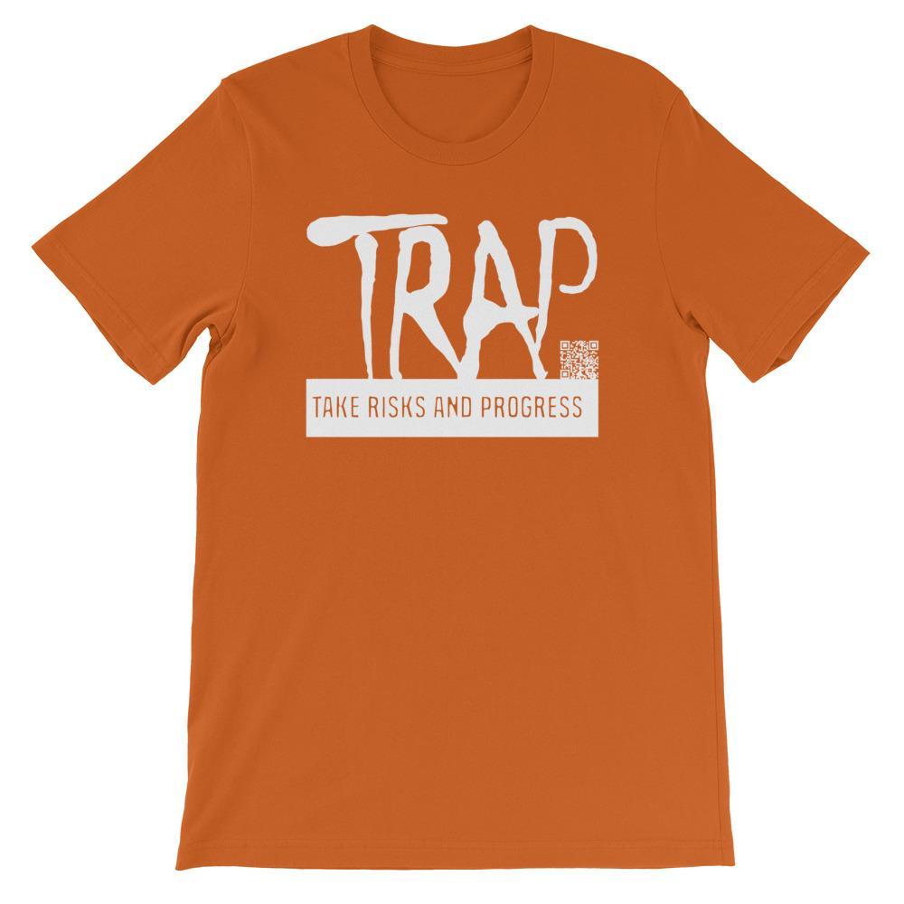 Take Risks And Progress Logo Tee (White)