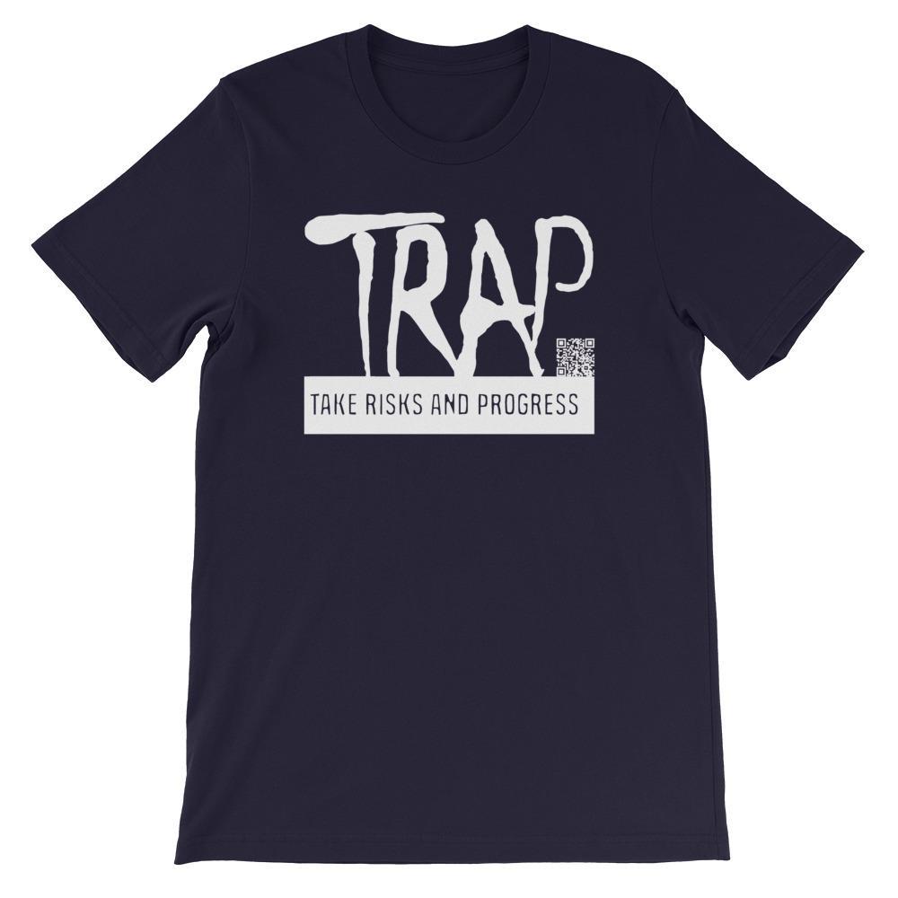 Take Risks And Progress Logo Tee (White)