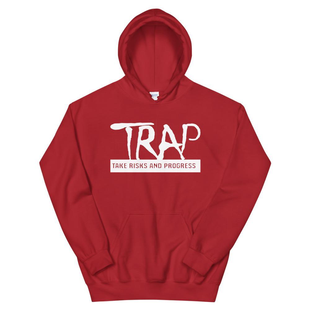TRAP Hoodie (White) - Take Risks and Progress