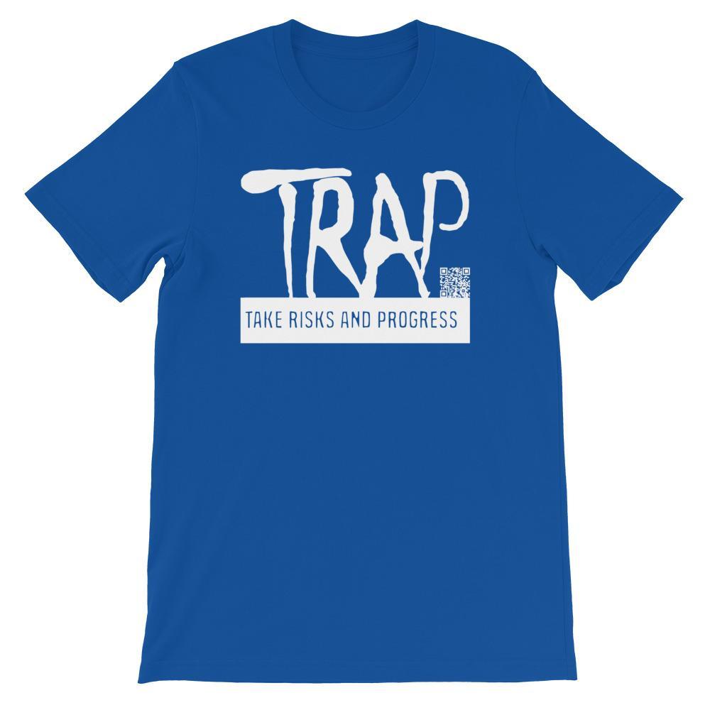 Take Risks And Progress Logo Tee (White)